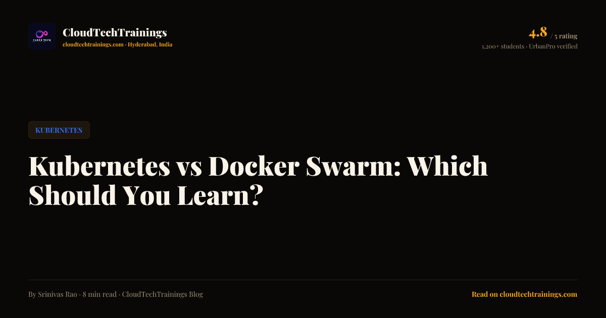 Kubernetes vs Docker Swarm: Which Should You Learn in 2026 ...